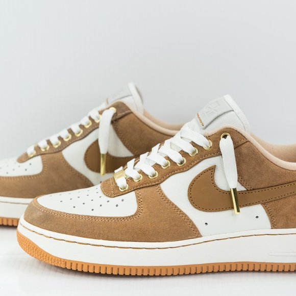 Nike PREMIUM SUEDE AF1s Air Force 1 Low - TOFFEE BROWN SAIL GUM - Customs - Picture 10 of 16